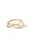 Ila Sway 14k Yellow Gold Diamond Ring