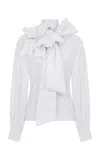 Ila Taylor Embroidered Cotton Poplin Shirt In White