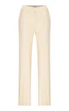 Ila Tenia Satin-trimmed Suiting Straight-leg Pants In Yellow