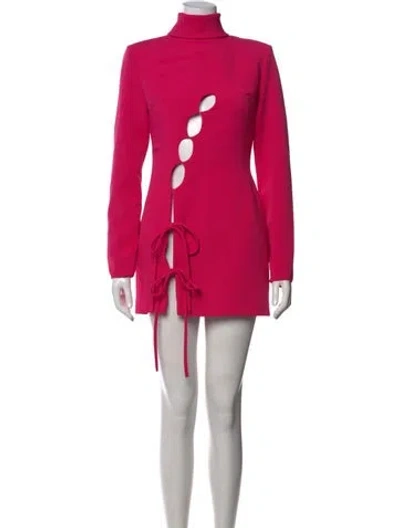 Pre-owned Ila Turtleneck Mini Dress In Pink