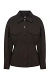 Ila Vega Cotton Blend Jacket In Brown