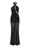 Ila Vera Cutout Sequined Maxi Dress In Black