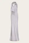 Ila Brice One-shoulder Maxi Dress In Silver In Silver