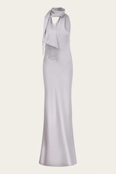 ILA WOMEN'S BRICE ONE-SHOULDER MAXI DRESS IN SILVER
