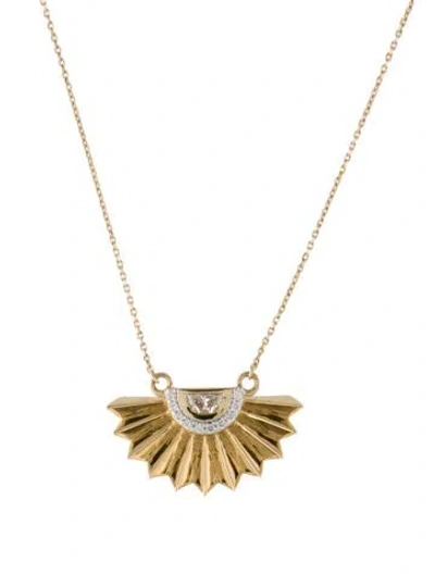 Pre-owned Ilaara 14k Diamond Pendant Necklace, 18" In Multi