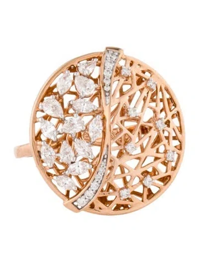 Pre-owned Ilaara 18k Diamond Cocktail Ring In Multi