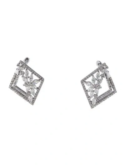 Pre-owned Ilaara 18k Diamond Earclip Earrings In Multi