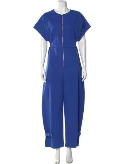Pre-owned Ilana Kohn Crew Neck Jumpsuit In Blue