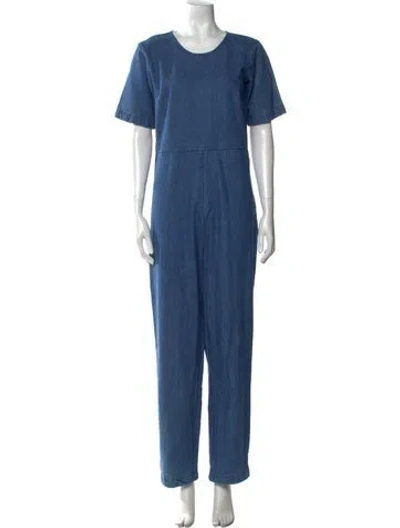Pre-owned Ilana Kohn Crew Neck Jumpsuit In Blue