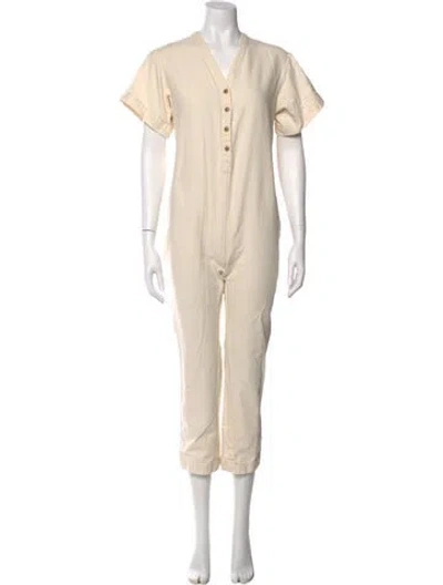 Pre-owned Ilana Kohn Crew Neck Jumpsuit In Neutral
