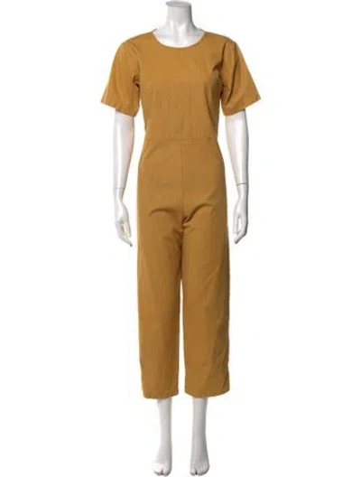 Pre-owned Ilana Kohn Crew Neck Jumpsuit In Yellow