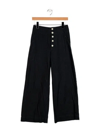 Pre-owned Ilana Kohn High-rise Wide Leg Jeans In Black