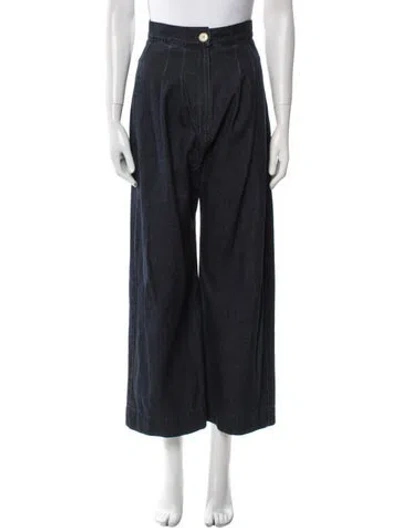 Pre-owned Ilana Kohn High-rise Wide Leg Jeans In Multi