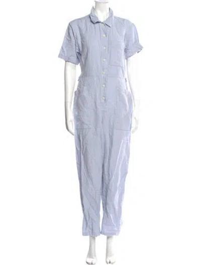 Pre-owned Ilana Kohn Linen Jumpsuit In Blue