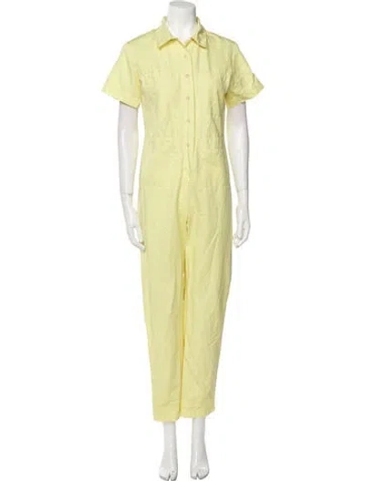 Pre-owned Ilana Kohn Linen Jumpsuit In Yellow