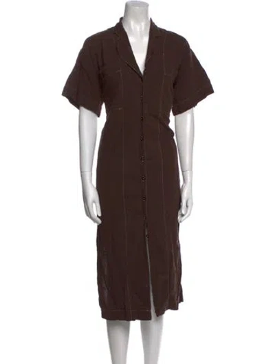 Pre-owned Ilana Kohn Long Dress In Brown