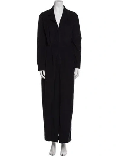 Pre-owned Ilana Kohn Plunge Neckline Jumpsuit In Black