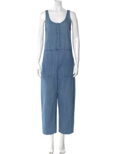 Pre-owned Ilana Kohn Scoop Neck Jumpsuit In Blue