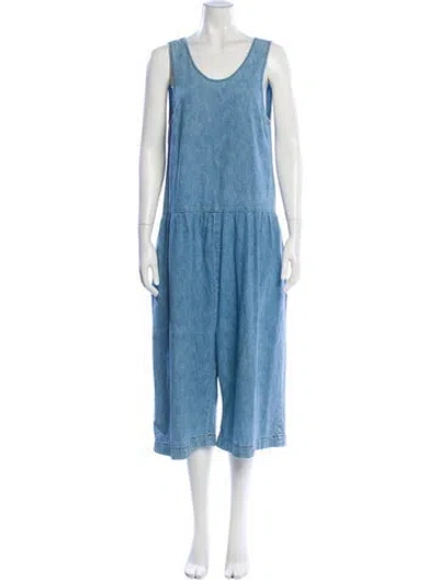 Pre-owned Ilana Kohn Scoop Neck Jumpsuit In Blue