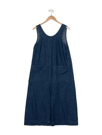 Pre-owned Ilana Kohn Scoop Neck Jumpsuit In Blue
