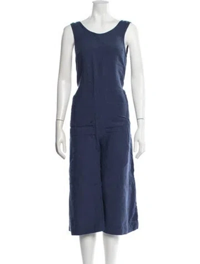 Pre-owned Ilana Kohn Scoop Neck Jumpsuit In Blue