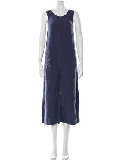 Pre-owned Ilana Kohn Scoop Neck Jumpsuit In Blue
