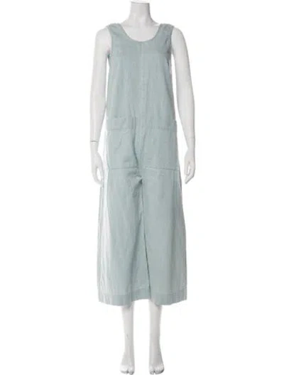 Pre-owned Ilana Kohn Scoop Neck Jumpsuit In Blue