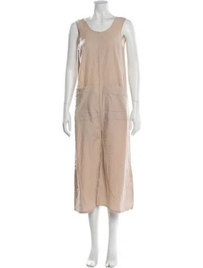 Pre-owned Ilana Kohn Scoop Neck Jumpsuit In Brown