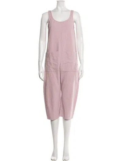 Pre-owned Ilana Kohn Scoop Neck Jumpsuit In Pink