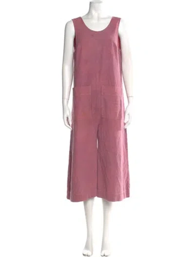 Pre-owned Ilana Kohn Scoop Neck Jumpsuit In Pink