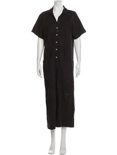 Pre-owned Ilana Kohn V-neck Jumpsuit In Black