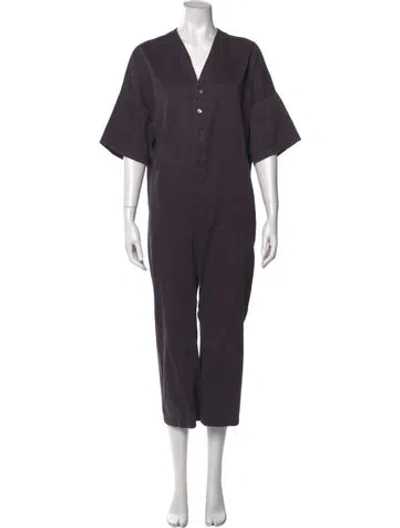 Pre-owned Ilana Kohn V-neck Jumpsuit In Purple