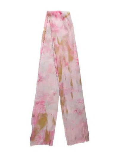 Pre-owned Ilana Wolf Printed Scarf W/ Tags In Pink