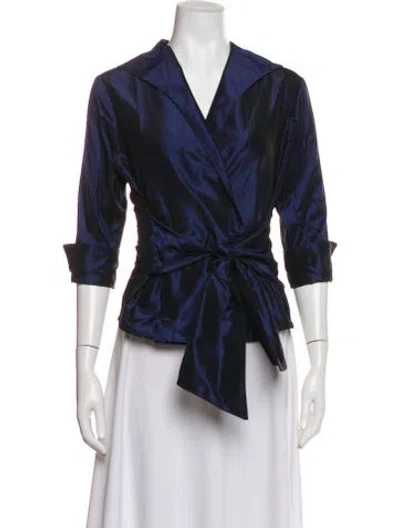 Pre-owned Ilana Wolf Silk Evening Jacket In Blue