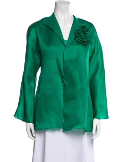 Pre-owned Ilana Wolf Silk Set In Green