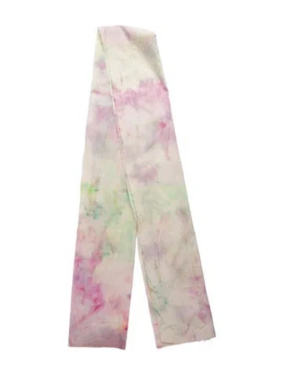 Pre-owned Ilana Wolf Tie-dye Print Scarf