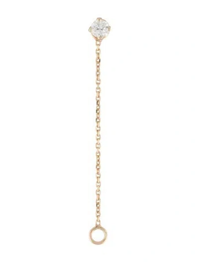 Pre-owned Ileana Makri 14k Diamond With Chain Enhancer Single Stud Earrings In Multi