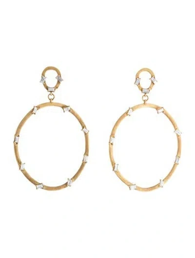 Pre-owned Ileana Makri 18k 1.30ctw Diamond Oval Drop Earrings In Multicolor