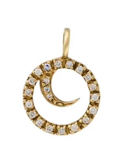 Pre-owned Ileana Makri 18k Diamond Seed Of Life Pendant In Multicolor