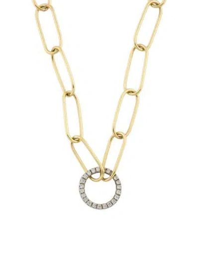Pre-owned Ileana Makri 18k Diamond Universe Chain,4 Spiral Station Necklace, 24" In Multi