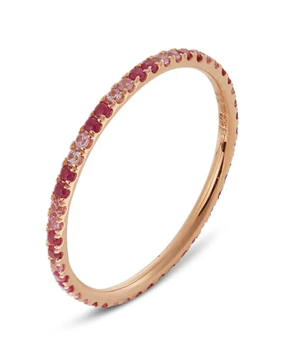 Ileana Makri 18k Rose Gold Fine Classic Ruby & Pink Sapphire Eternity Band In Multi