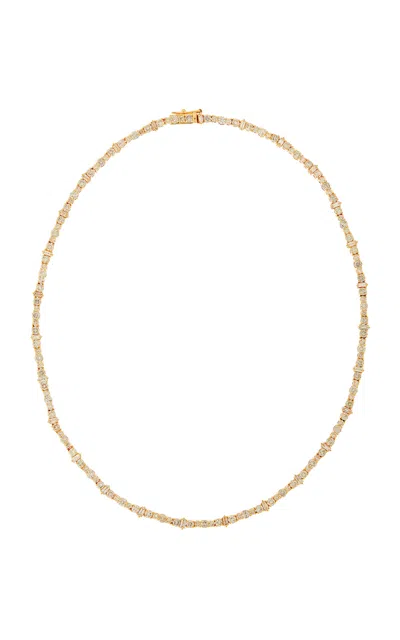 Ileana Makri 18k Yellow Gold And Diamonds Rivulet Necklace