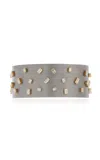 Ileana Makri 18k Yellow Gold Baguette Sprinkles Titan Cuff
