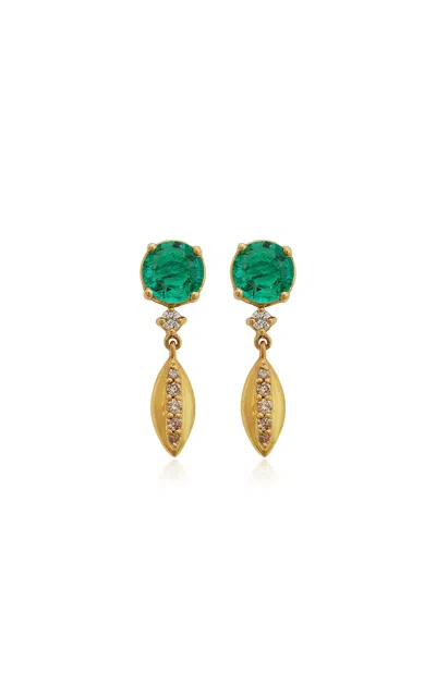 Ileana Makri 18k Yellow Gold Dewdrop Earrings