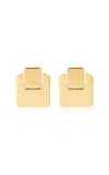 Ileana Makri 18k Yellow Gold Golden Tile Statament Studs