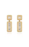 Ileana Makri 18k Yellow Gold Inverted Oblong Tile Earrings