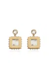 Ileana Makri 18k Yellow Gold Inverted Small Tile Earrings