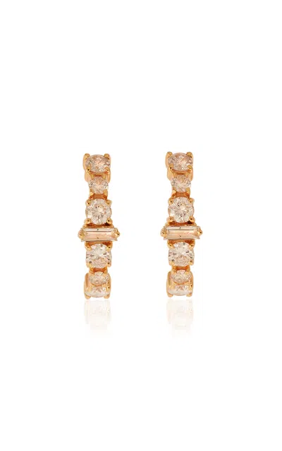 Ileana Makri 18k Yellow Gold Round Rivulet Hoops