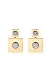 Ileana Makri 18k Yellow Gold Tile Drop Diamond Earrings