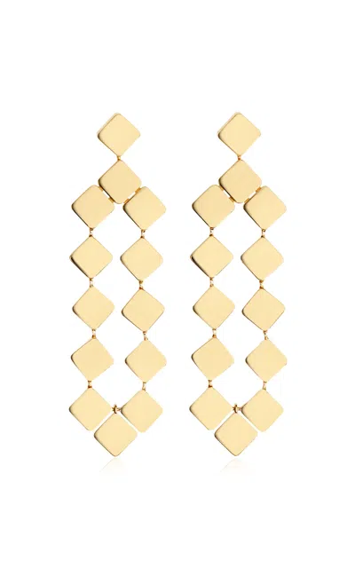 Ileana Makri 18k Yellow Gold Tile Pillar Earrings